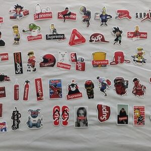 Supreme 50 Pack Assorted Sticker Set with Red Accents